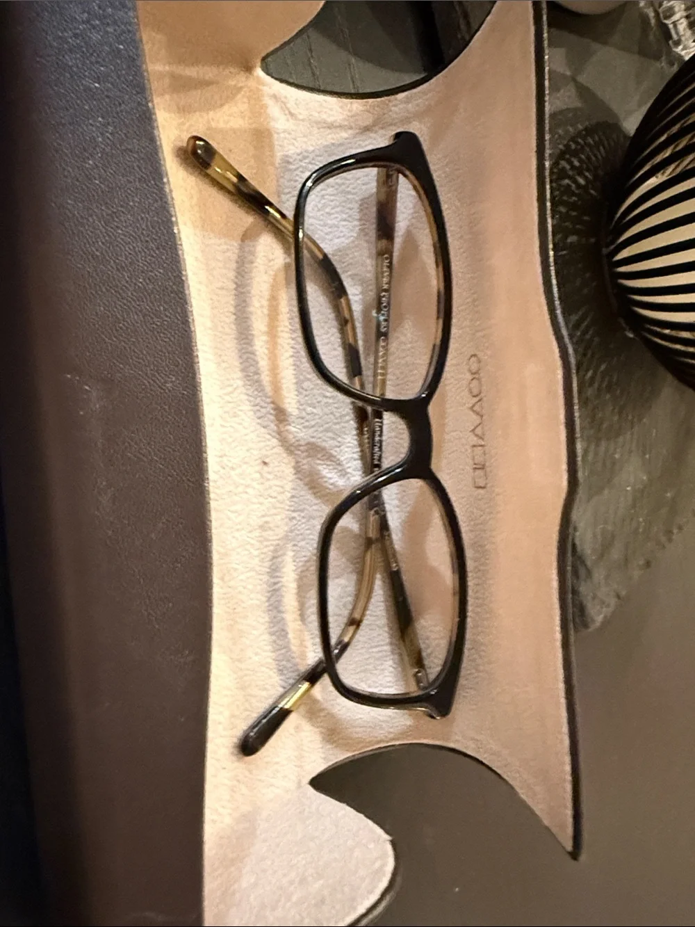 Lamo Black Front with Tortoiseshell Temples Women's Eyeglasses